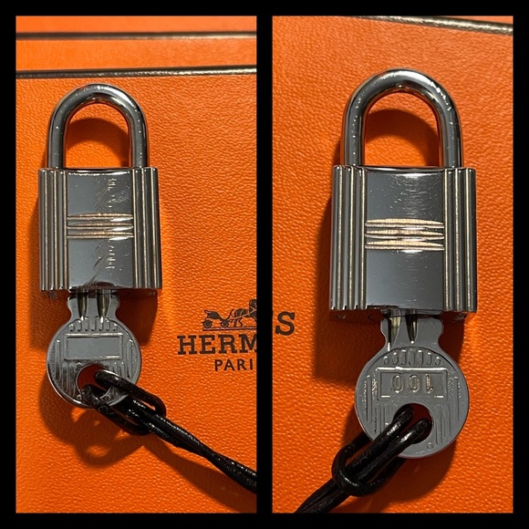 Hermès Palladium Cadena Padlock & Key #100 - Picture 13 of 14